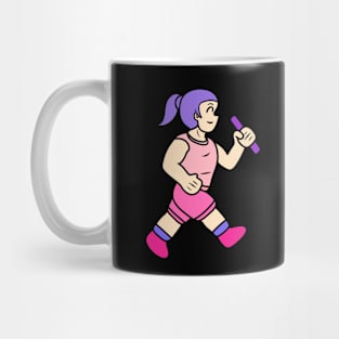 Cute track and field girl Mug